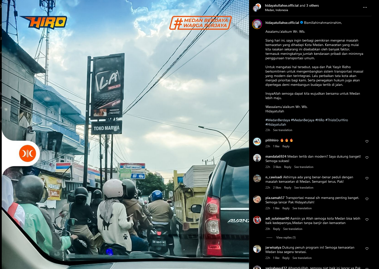 Viral di Instagram! Hidayatullah & Yasyir Ridho Bikin Warga Medan Semangat Atasi Kemacetan